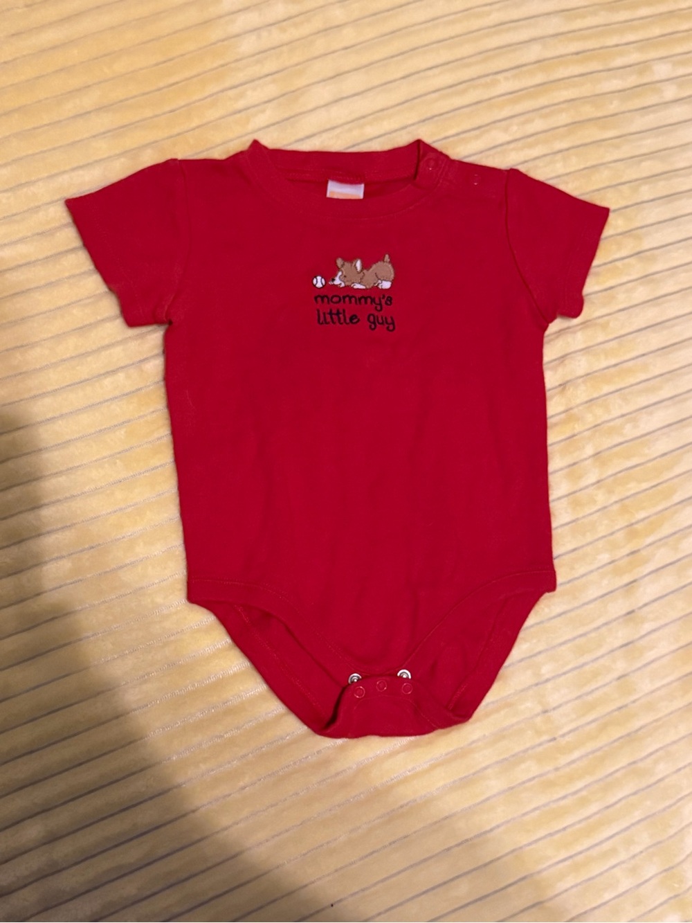 Gymboree Red Short-Sleeve Baby Bodysuit with Puppy Graphic